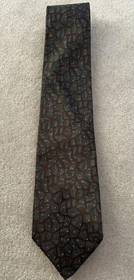 Corbata de seda para hombre GIORGIO ARMANI diseñador ITALIA marrón geométrico Foto 1 de 4