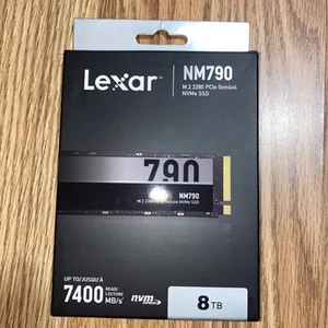 Lexar NM790 8TB PCIe Gen 4x4 NVMe M.2 Internal SSD #LNM790X008T-RNNNU - Afbeelding 1 van 8