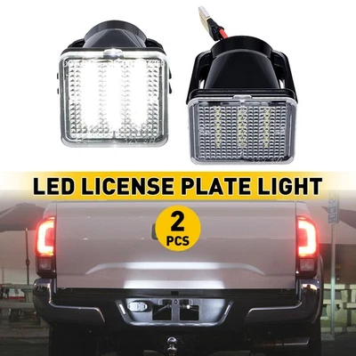 2pcs Full White Led License Plate Lights Kit For 201 6-2021 Toyota Tacoma Tundra - Image 1 of 4