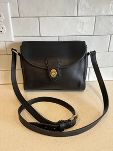 Vintage Coach Devon Umhängetasche Handtasche schwarz Leder Made in USA 9908 - Bild 1 von 10