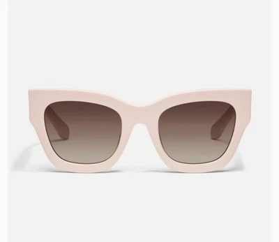 Gafas de sol cuadradas Quay By the Way nuevas con etiquetas champán desnudo/marrón/dorado unisex Foto 1 de 4