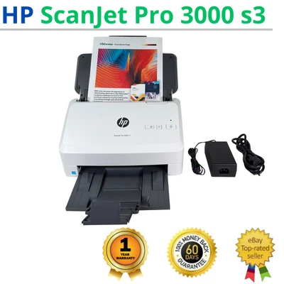 HP ScanJet Pro 3000 S3 Pass-Through Document Scanner w/Adapter 1 YEAR WARRANTY!⚡ - Image 1 of 4