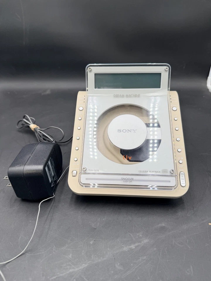 Sony Dream Machine ICF-CD855V Clock Radio CD Player 100% WORKING SEE VIDEO - Image 1 of 4
