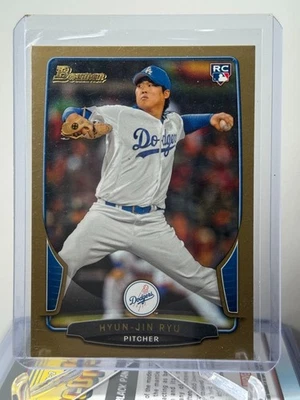 2013 Bowman - Hyun-Jin Ryu #218 Gold Border (RC) - Image 1 of 2