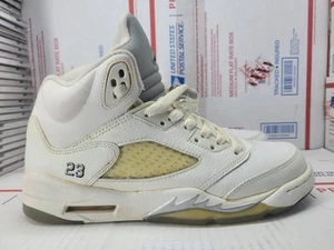 Nike Air Jordan 5 Retro GS Metallic White Wolf Grey Sneaker 6Y 440888-130 2015 - Bild 1 von 16