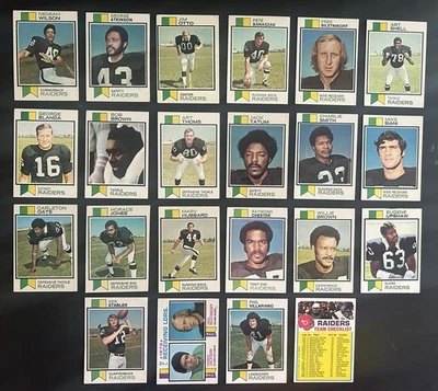 1973 Topps OAKLAND RAIDERS Complete TEAM Set KEN STABLER (R) Biletnikoff HUBBARD - Image 1 of 3