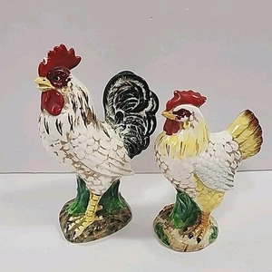 (2) Vintage Japan Keramik Hahn & Henne Huhn Figur Sammlerstück  - Bild 1 von 20