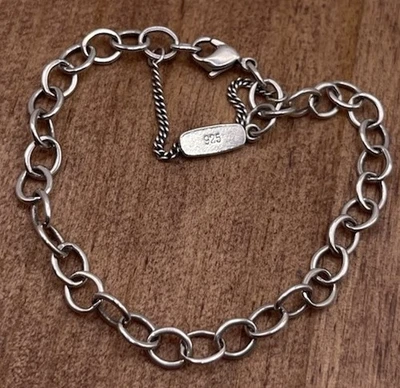 Браслет с брелоками из кованых звеньев James Avery средний размер 7,5 дюйма - Изображение 1 из 3