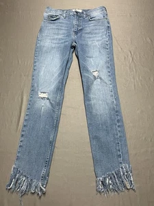 We The Free People Frayed Hem Jeans Size 27 - Picture 1 of 9