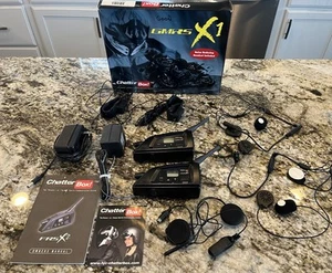 Chatter Box FRS X2 et GMRS X1 avec boite, chargeurs, casques, PTT semi-testé DESC - Photo 1/9