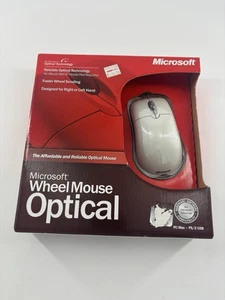 Vintage 2002 Microsoft Wheel Mouse Optical PC Mac PS2/ USB Brand New Sealed - Picture 1 of 2