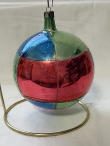 Adorno de Navidad cuadrado diamante vidrio jumbo vintage Polonia - Imagen 1 de 4