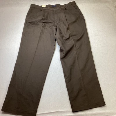 Pantalones Dockers Para Hombre 38x32 Marrón Plisado Calce Relajado Lino Mezcla Algodón Nuevos con Etiquetas Foto 1 de 4