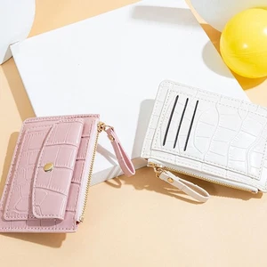 ID Card Holder Women Coin Purse Purse Wallets Korean Card Holder PU Leather - Picture 1 of 17
