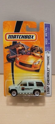2007 Matchbox MBX металл 1997 CHEVROLET TAHOE новом зеленый национальные парки #72 как новый на картонке - Изображение 1 из 2