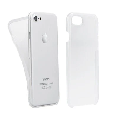 COQUE INTEGRALE 360 TPU GEL+PC ANTICHOC POUR IPHONE 5 5S SE 1ERE GEN TRANSPARENT - Photo 1/3