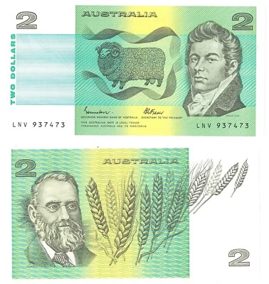 (ND) 1985 $2 Australia's Last $2 Bill In Presentation Folder Pick #43e Crisp - Image 1 of 2