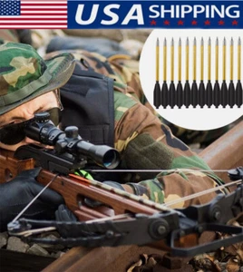Hunting-Grade Mini Pistol Crossbow Bolts, 6.5" Aluminum Shaft with Broadheads - Picture 1 of 15
