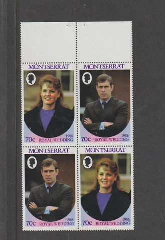 MONTSERRAT 1986 ROYAL WEDDING BOOKLET PANE, MNH VF Cover