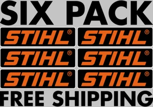 6 PACK STIHL CHAINSAW TOOLS DECAL STICKER VINYL TOOL BOX TRUCK WINDOW FREE SHIP - Picture 1 of 2