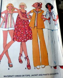 *SCHÖNES VINTAGE 70er Jahre UMSTANDSKLEID, JACKE & HOSE Schnittmuster 8/31,5 - Bild 1 von 1