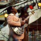 American Singer And Guitarist Bb King Plays A Gibson Es355 1976 Old Photo 6