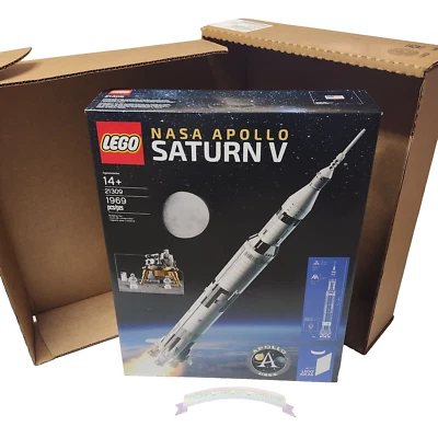 LEGO NASA APOLLO SATURN V # 21309 100% COMPLETE NEW SEALED RETIRED SET IN BOX - Image 1 of 4