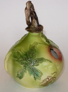 Rhode Island Lark Elizabeth Roderigues Ceramic Bird House Gourd Signed *Handmade - Bild 1 von 10