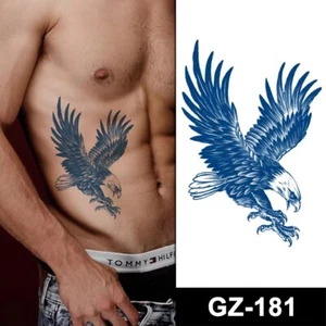 Herbal Juice Semi Permanent Sweatproof Waterproof Body Arm Eagle Tattoo Sticker - Picture 1 of 3