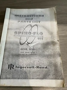 Ingersoll Rand DL900 Compresor de Aire Operation, Mantenimiento Y Manual Piezas - Imagen 1 de 7