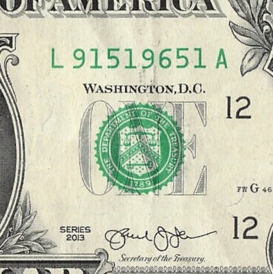SEP 15 1965 Date Note Fancy Serial Number One Dollar Bill 09 15 1965 - Image 1 of 4