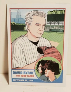 Tarjeta coleccionable David Byrne Tune Yards 2018 Tour Mann Music Center Filadelfia - Imagen 1 de 2