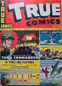 TRUE COMICS #28 FN+ 6.5 PARENTS MAG PRESS 10/1943 - Picture 1 of 2