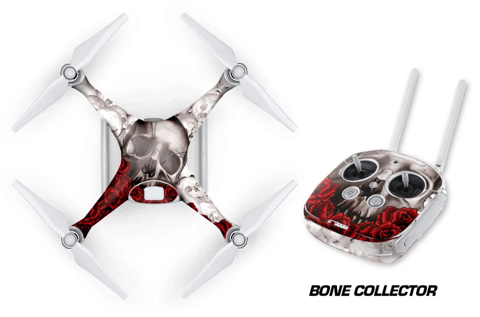 Dji Phantom 4 Drone Wrap RC Quadcopter Abziehbild Custom Skin Zubehör Knochen - Bild 1 von 1