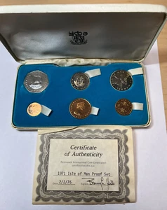 1971 Isle of Man 6 coin PROOF set in original white box - Picture 1 of 6