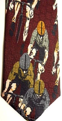 Corbata deportiva de poliéster A. Rogers para hombre novedad 59,8" X 3,75" ciclismo Foto 1 de 4