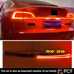 For Tesla Model 3/Y 2017-2024 Trunk LED Tail gate Light Brake Turn Lamp Cover - Bild 1 von 21