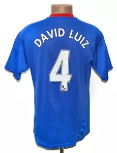 CAMISETA DE FUTBOL LOCAL DEL CHELSEA 2010/2011 ADIDAS M DAVID LUIZ #4 - Imagen 1 de 8