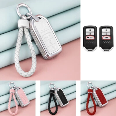 Cubierta de aleación de zinc diamante para llave de coche para Honda Accord Jazz Vezel Civic Pilot Foto 1 de 4