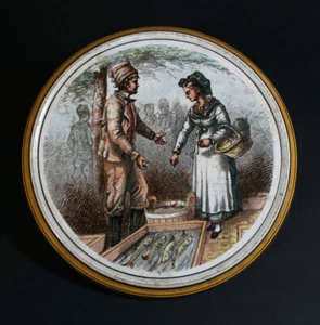 Steingut Saargemünd Steingutteller Mettlach - Picture 1 of 2