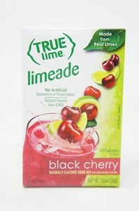 True Lemon Black Cherry Limeade, Water Tea Enhancer Powdered Drink Mix, 10 Ct - Picture 1 of 4
