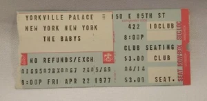 the babys 4-22-1977 concert tickets - Picture 1 of 2