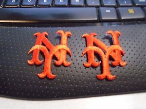 2 NEW YORK METS PATCH Cap Logo Iron on  1 3/4 tall and 1 1/2 wide FREE SHIP US