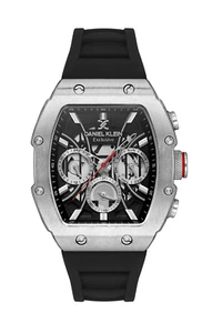 Daniel Klein exklusive Herrenuhr silber/hinten Gummi - Bild 1 von 1