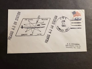 Submarine USS DANIEL WEBSTER SSBN-626 Naval Cover 1966 POLARIS MISSILE Cachet - Picture 1 of 2