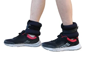 Workoutz Pesi da Polso alla Caviglia Regolabili (Coppia da 5 Lb) Set da 10 Lb - Foto 1 di 2