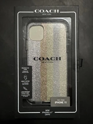 Coach Protective Case for Apple iPhone 11 (6.1-inch) - Neutral / Silver Glitter - Image 1 of 3