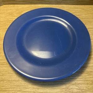 Exeter Vista Alegre Solid Blue Salad Plate 8-3/4” Portugal Stoneware Bread Round - Picture 1 of 10