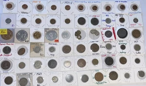 Riesige Münzsammlung antike amerikanische und ausländische Münzen Steuer/Tarif Token Lot #8 - Bild 1 von 24