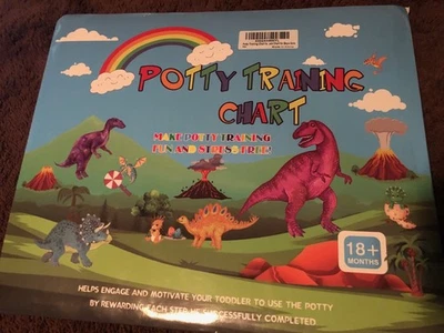 Диаграмма для приучения к горшку динозавров — упаковка для малышей (магнитная) повреждена — внутри НОВАЯ - Изображение 1 из 4